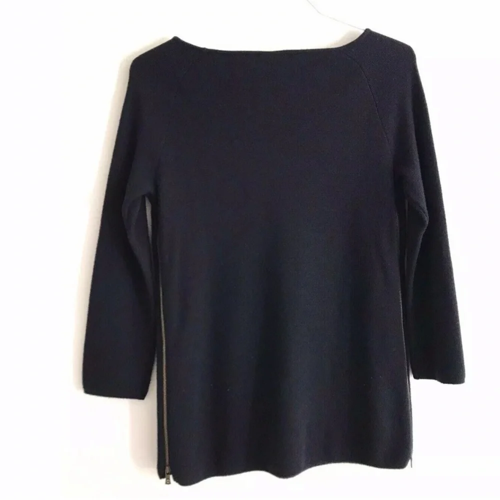 Tory Burch | Rylie Womens Side Zip Wool Sweater